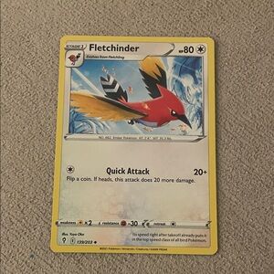 Pokemon Fletchinder Card